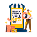 پیش‌نمایش فایل online-store-with-black-friday-promotion-sale-10279440 از پک حراج خرید جمعه سیاه