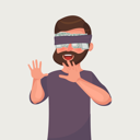 پیش‌نمایش فایل a-man-hides-his-eyes-for-the-money-1710458 از پک شخصیت تاجر هیپستر با ریش