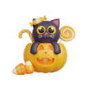 پیش‌نمایش فایل black-cat-with-halloween-candy-9887759 از پک گربه سیاه هالووین