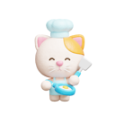 پیش‌نمایش فایل cute-cat-cooking-food-12505524 از پک گربه بامزه