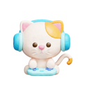 پیش‌نمایش فایل cute-cat-playing-video-game-12494887 از پک گربه بامزه