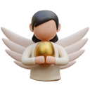پیش‌نمایش فایل angel-with-gold-egg-5463306 از پک روز عید پاک