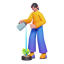 پیش‌نمایش فایل girl-doing-watering-to-plant-5565574 از پک فعالیت روزانه