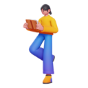 پیش‌نمایش فایل girl-reading-book-5565464 از پک فعالیت روزانه