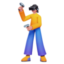 پیش‌نمایش فایل girl-using-vr-headset-5565569 از پک فعالیت روزانه