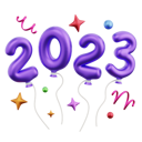 پیش‌نمایش فایل 2023-balloons-6893862 از پک مهمانی سال نو
