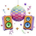 پیش‌نمایش فایل party-disco-ball-and-speaker-6894947 از پک مهمانی سال نو