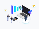 پیش‌نمایش فایل isometric-graphic-trading-coin-1776150 از پک بلاکچین