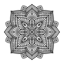 پیش‌نمایش فایل black-and-white-floral-ethnic-mandala-on-white-background-1736783 از پک ماندالاها