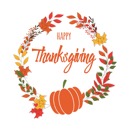 پیش‌نمایش فایل happy-thanksgiving-day-card-with-floral-decorative-elements-colorful-design-1743027 از پک شکرگزاری