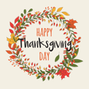 پیش‌نمایش فایل happy-thanksgiving-day-card-with-floral-decorative-elements-colorful-design-1743033 از پک شکرگزاری