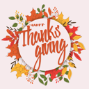 پیش‌نمایش فایل happy-thanksgiving-day-card-with-floral-decorative-elements-colorful-design-1743040 از پک شکرگزاری