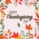 پیش‌نمایش فایل happy-thanksgiving-day-card-with-floral-decorative-elements-colorful-design-1743042 از پک شکرگزاری