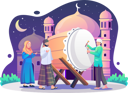پیش‌نمایش فایل muslim-celebrate-ramadan-kareem-with-bedug-5040351 از پک رمضان و عید مبارک
