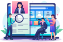 پیش‌نمایش فایل businessman-selecting-employees-online-5200835 از پک کسب و کار