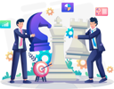 پیش‌نمایش فایل businessman-using-strategic-move-to-reach-goal-5200830 از پک کسب و کار