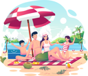 پیش‌نمایش فایل happy-family-with-two-kids-relaxing-and-enjoying-summer-on-the-beach-5599489 از پک تابستان شاد