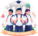پیش‌نمایش فایل children-in-student-uniforms-with-backpacks-are-ready-to-go-back-to-school-5886045 از پک بازگشت به مدرسه