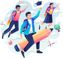 پیش‌نمایش فایل student-with-a-backpack-riding-on-a-pencil-5886048 از پک بازگشت به مدرسه