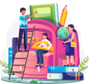 پیش‌نمایش فایل students-prepare-school-supplies-5886046 از پک بازگشت به مدرسه