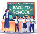 پیش‌نمایش فایل teacher-welcomes-students-in-the-class-5886044 از پک بازگشت به مدرسه