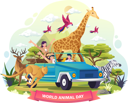 پیش‌نمایش فایل animals-zoo-keeper-are-exploring-the-jungle-savanna-in-a-vehicle-6256862 از پک روز جهانی حیوانات