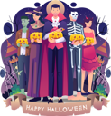 پیش‌نمایش فایل people-in-halloween-costumes-6542235 از پک هالووین