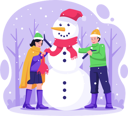 پیش‌نمایش فایل happy-children-make-snowman-7132112 از پک کریسمس