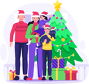 پیش‌نمایش فایل happy-family-celebrates-christmas-and-new-year-near-7132109 از پک کریسمس