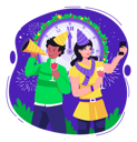 پیش‌نمایش فایل couple-having-fun-celebrating-new-year-with-clock-showing-12-oclock-7207505 از پک سال نو