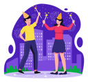 پیش‌نمایش فایل couple-playing-fireworks-to-celebrate-new-year-7207509 از پک سال نو