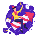 پیش‌نمایش فایل man-riding-on-firework-rocket-to-celebrate-new-year-7207500 از پک سال نو