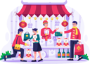 پیش‌نمایش فایل asian-people-buy-presents-and-goods-from-traditional-street-market-7356414 از پک سال نو چینی