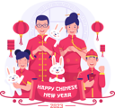 پیش‌نمایش فایل chinese-family-greeting-to-celebrate-the-lunar-new-year-7356406 از پک سال نو چینی