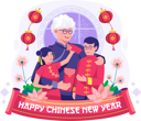 پیش‌نمایش فایل grandmother-giving-lucky-red-envelope-to-her-two-grandchildren-7356407 از پک سال نو چینی