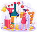 پیش‌نمایش فایل happy-couple-buy-plenty-of-new-years-groceries-7356417 از پک سال نو چینی