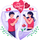 پیش‌نمایش فایل couple-in-love-chatting-on-smartphone-7642023 از پک روز ولنتاین