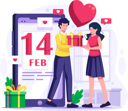 پیش‌نمایش فایل man-giving-gift-to-his-girlfriend-on-valentines-day-7642019 از پک روز ولنتاین
