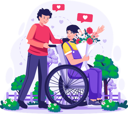 پیش‌نمایش فایل man-walking-with-his-disabled-girlfriend-on-valentines-day-7642017 از پک روز ولنتاین