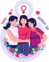 پیش‌نمایش فایل happy-young-women-embrace-each-other-7929876 از پک روز زن