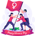 پیش‌نمایش فایل women-raising-a-flag-symbolizing-the-female-gender-7929875 از پک روز زن