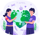 پیش‌نمایش فایل couple-celebrate-world-health-day-8271049 از پک روز جهانی سلامت