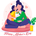 پیش‌نمایش فایل daughter-kisses-her-mother-and-gives-her-flowers-8511210 از پک روز مادر