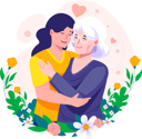 پیش‌نمایش فایل happy-adult-daughter-hugging-her-old-mother-with-love-8511217 از پک روز مادر