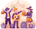 پیش‌نمایش فایل happy-cute-children-dressed-in-halloween-costumes-9851825 از پک هالووین