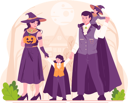 پیش‌نمایش فایل happy-family-parents-and-children-dressed-in-halloween-costumes-celebrating-halloween-9851820 از پک هالووین