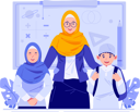 پیش‌نمایش فایل a-muslim-female-teacher-with-children-students-10108760 از پک روز معلم