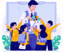 پیش‌نمایش فایل children-students-congratulating-their-male-teacher-and-giving-a-bouquet-of-flowers-10108757 از پک روز معلم