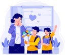 پیش‌نمایش فایل school-children-giving-gifts-and-bouquets-of-flowers-to-their-female-teacher-10108756 از پک روز معلم