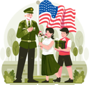 پیش‌نمایش فایل children-giving-flowers-and-gifts-to-a-senior-veteran-in-military-uniform-as-a-sign-of-salute-and-respect-on-veterans-day-10192895 از پک روز جانبازان